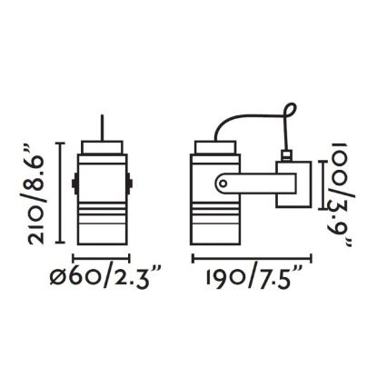 FARO 70260 - Lauko sieninis šviestuvas LIT 1xGU10/8W/230V IP54