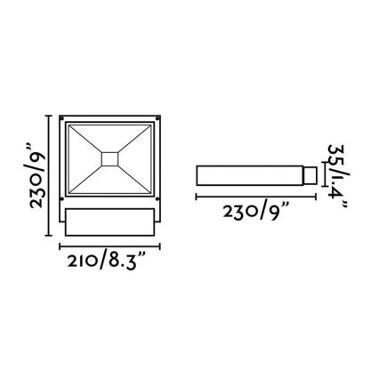 FARO 70261 - LED prožektorius KARL LED/12W/230V IP65