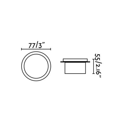 FARO 70265 - LED Įleidžiamas vonios šviestuvas GALO LED/3W/230V IP54