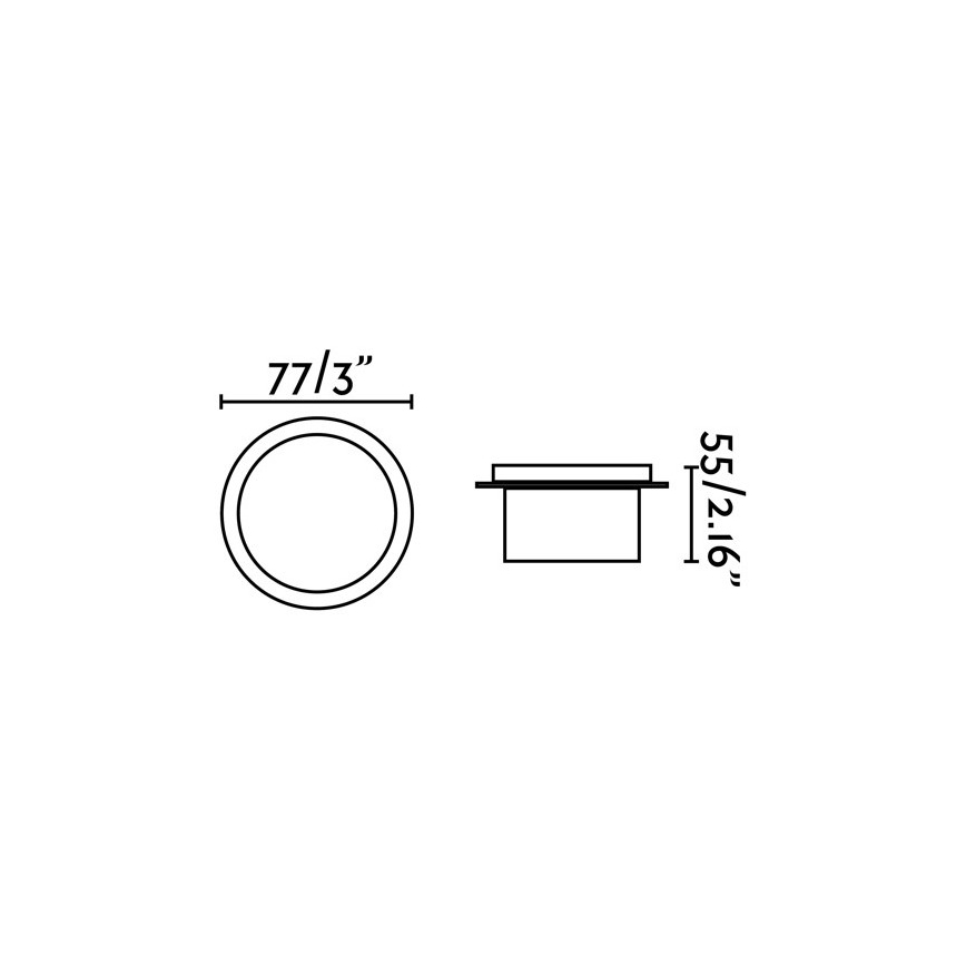 FARO 70265 - LED Įleidžiamas vonios šviestuvas GALO LED/3W/230V IP54