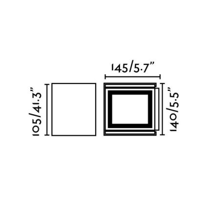 FARO 70270 - LED sieninis lauko šviestuvas OLAN 2xLED/3W/230V IP54