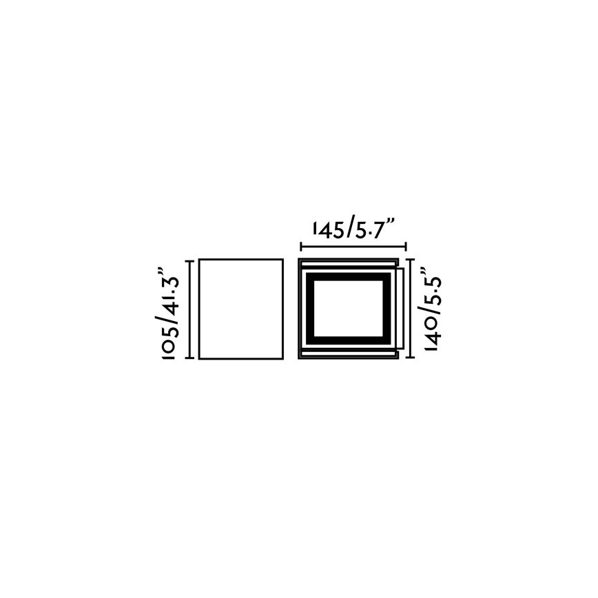 FARO 70270 - LED sieninis lauko šviestuvas OLAN 2xLED/3W/230V IP54