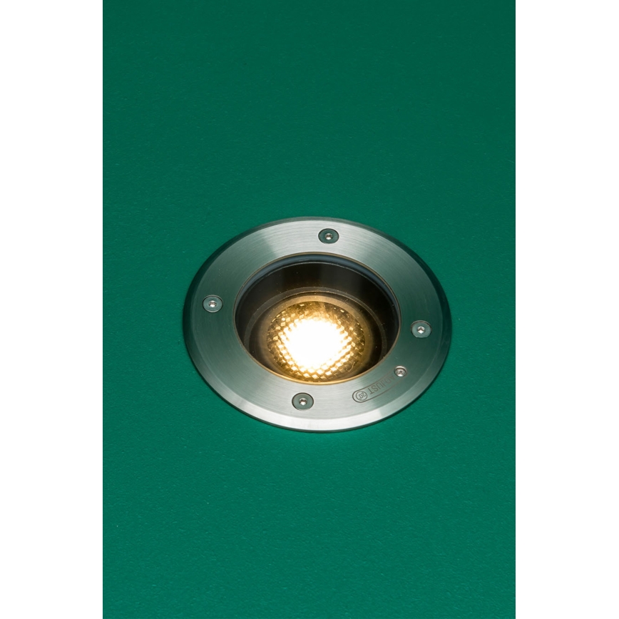 FARO 70310 - Lauko pravažiuojamas šviestuvas GEISER 1xGU10/8W/230V IK08 IP67, iš nerūdijančio plieno