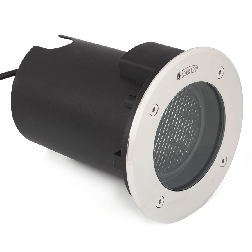 FARO 70310 - Lauko pravažiuojamas šviestuvas GEISER 1xGU10/8W/230V IK08 IP67, iš nerūdijančio plieno