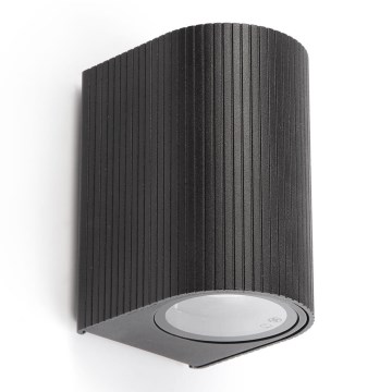 FARO 70322 - Lauko sieninis šviestuvas ESTELA 1xGU10/5W/230V IP65 juodas