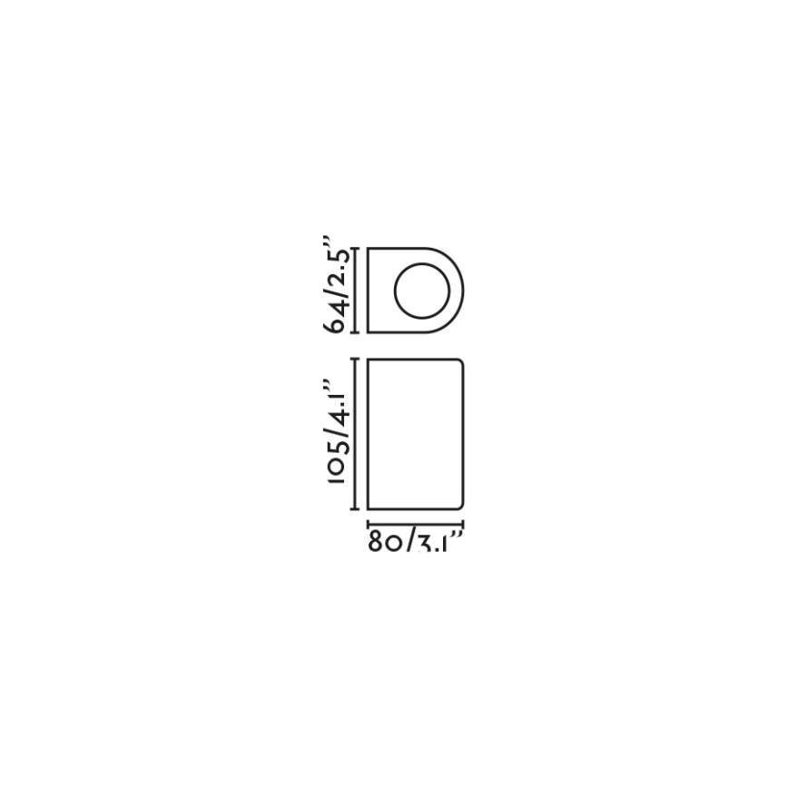 FARO 70322 - Lauko sieninis šviestuvas ESTELA 1xGU10/5W/230V IP65 juodas