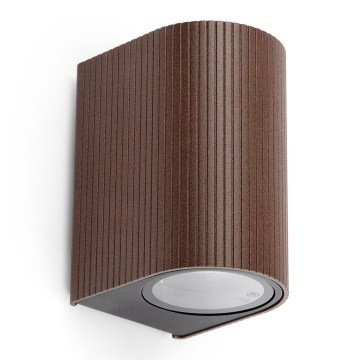 FARO 70324 - Lauko sieninis šviestuvas ESTELA 1xGU10/5W/230V IP65 rudas