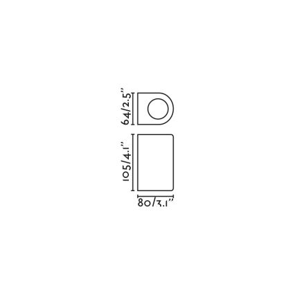 FARO 70324 - Lauko sieninis šviestuvas ESTELA 1xGU10/5W/230V IP65 rudas