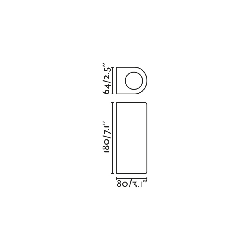FARO 70327 - Lauko sieninis šviestuvas ESTELA 2xGU10/5W/230V IP65 juodas