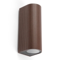 FARO 70329 - Lauko sieninis šviestuvas ESTELA 2xGU10/5W/230V IP65 rudos spalvos