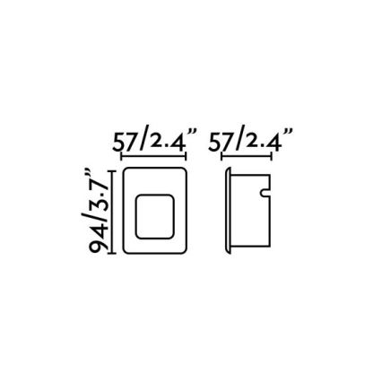 FARO 70398 - LED sieninis lauko šviestuvas NASE-1 LED/4W/230V IP44