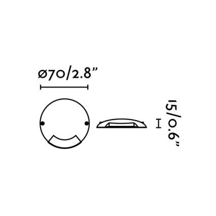 FARO 70546 - LED Lauko įleidžiamas šviestuvas KEENAN-2 LED/0,5W/12V IP67