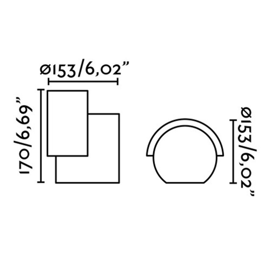 FARO 70576 - Sieninis LED lauko šviestuvas NOBORU LED/16W/230V IP65