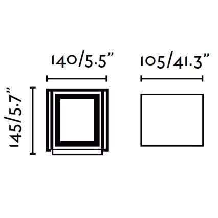 FARO 70637 - LED sieninis lauko šviestuvas OLAN 2xLED/3W/230V IP54