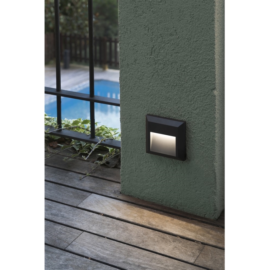 FARO 70655 - LED sieninis lauko šviestuvas GRANT-C LED/1W/230V IP65