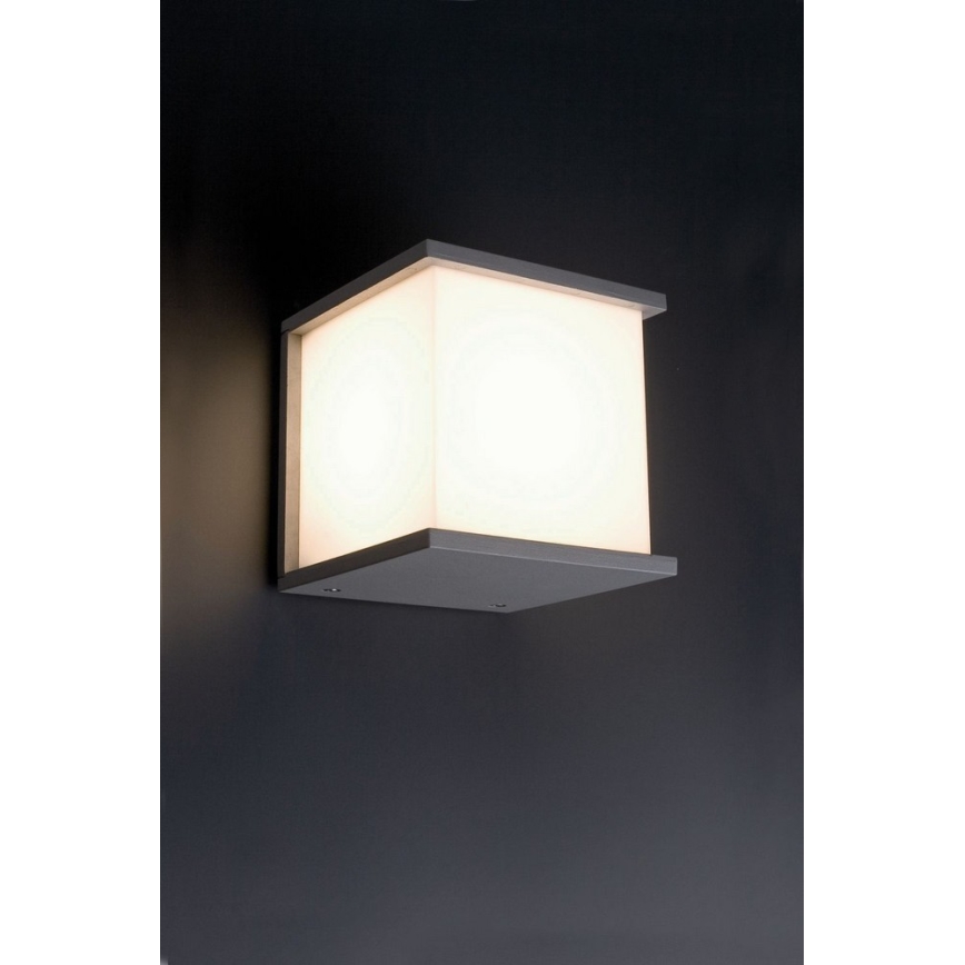 FARO 70689 - Lauko sieninis šviestuvas KUBICK 1xE27/60W/100-240V IP44