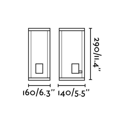 FARO 70773 - Sieninis lauko šviestuvas NALA 1xE27/15W/230V IP54