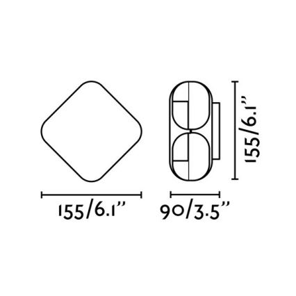 FARO 71212 - Sieninis LED lauko šviestuvas BU-OH LED/12W/230V IP65