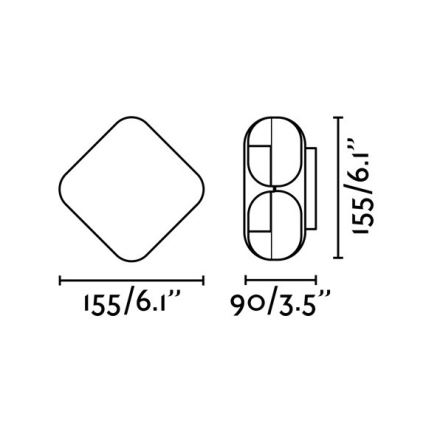 FARO 71212 - Sieninis LED lauko šviestuvas BU-OH LED/12W/230V IP65