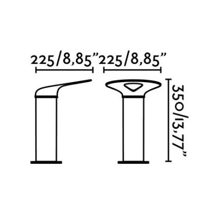 FARO 71224 - LED lauko šviestuvas LOTUS LED/18W/230V IP65