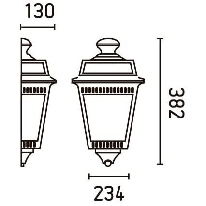 FARO 71424 - Sieninis lauko šviestuvas tARGOT 1xE27/100W/230V IP44