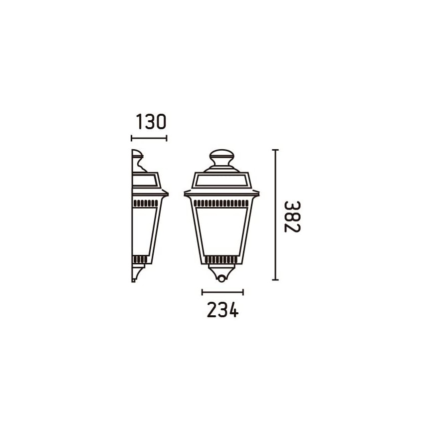 FARO 71424 - Sieninis lauko šviestuvas tARGOT 1xE27/100W/230V IP44