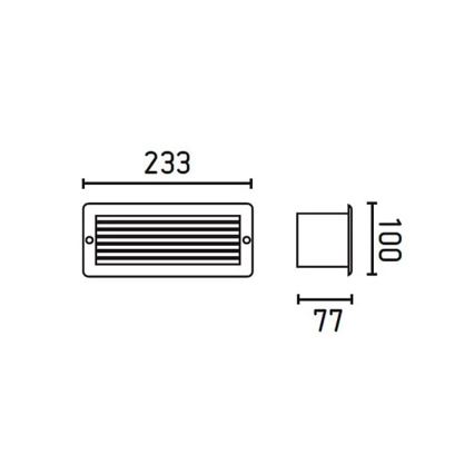 FARO 71480 - Lauko sieninis šviestuvas ESCA 1xE27/40W/230V IP44