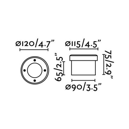 FARO 71495 - LED Lauko įvažiavimo šviestuvas LIO 1xGX53/6W/230V IK08 IP67