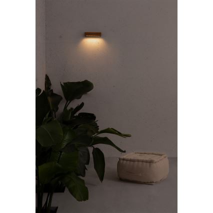 FARO 71898 - LAKO LED lauko sieninis šviestuvas LED/8W/230V IP65 juodas/medinis