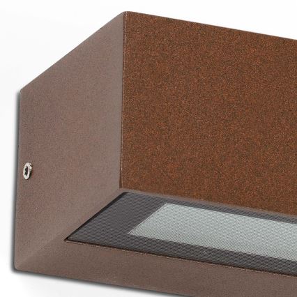 FARO 71905 - LED lauko sieninis šviestuvas DORO 2xLED/10W/230V IP65 rudas