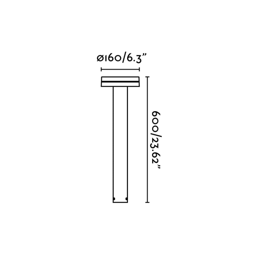 FARO 71949 - LED lauko šviestuvas ESPOT LED/9W/230V 2200/2700/3200/4000K IK07 IP65 60 cm ruda