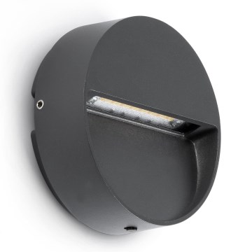FARO 71960 - DUNE laiptų LED šviestuvas LED/3W/230V 2200/2700/3200/4000K IP65 antracito spalvos, apvalus