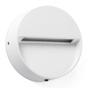 FARO 71961 - DUNE LED laiptų šviestuvas LED/3W/230V 2200/2700/3200/4000K IP65 baltas apvalus