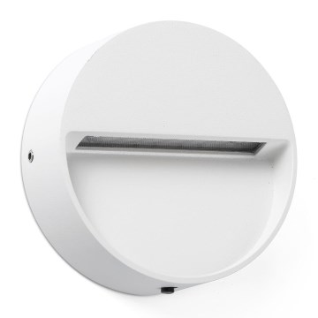FARO 71961 - LED laiptų šviestuvas DUNE LED/3W/230V 2200/2700/3200/4000K IP65 baltas apvalus