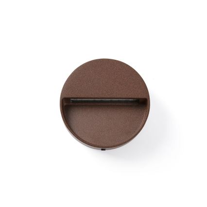 FARO 71962 - LED laiptų šviestuvas DUNE LED/3W/230V 2200/2700/3200/4000K IP65 rudos spalvos, apvalus