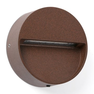 FARO 71962 - LED laiptų šviestuvas DUNE LED/3W/230V 2200/2700/3200/4000K IP65 rudos spalvos, apvalus