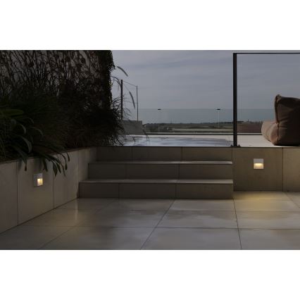 FARO 71964 - DUNE LED laiptų šviestuvas LED/3W/230V 2200/2700/3200/4000K IP65, baltas, kvadratinis