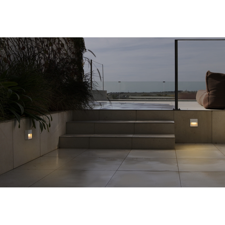 FARO 71964 - DUNE LED laiptų šviestuvas LED/3W/230V 2200/2700/3200/4000K IP65, baltas, kvadratinis