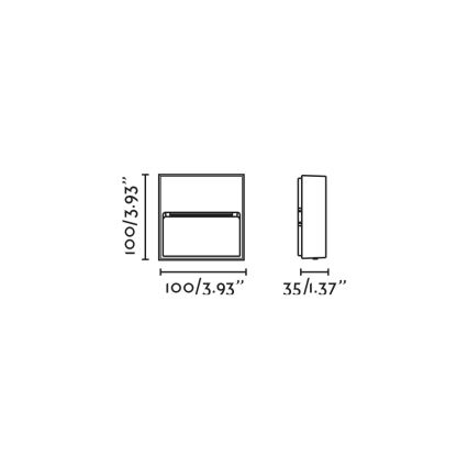 FARO 71964 - DUNE LED laiptų šviestuvas LED/3W/230V 2200/2700/3200/4000K IP65, baltas, kvadratinis
