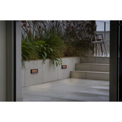 FARO 71968 - LED laiptų šviestuvas DUNE LED/6W/230V 2200/2700/3200/4000K IP65 rudos spalvos, stačiakampio formos