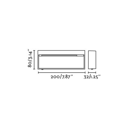 FARO 71968 - LED laiptų šviestuvas DUNE LED/6W/230V 2200/2700/3200/4000K IP65 rudos spalvos, stačiakampio formos