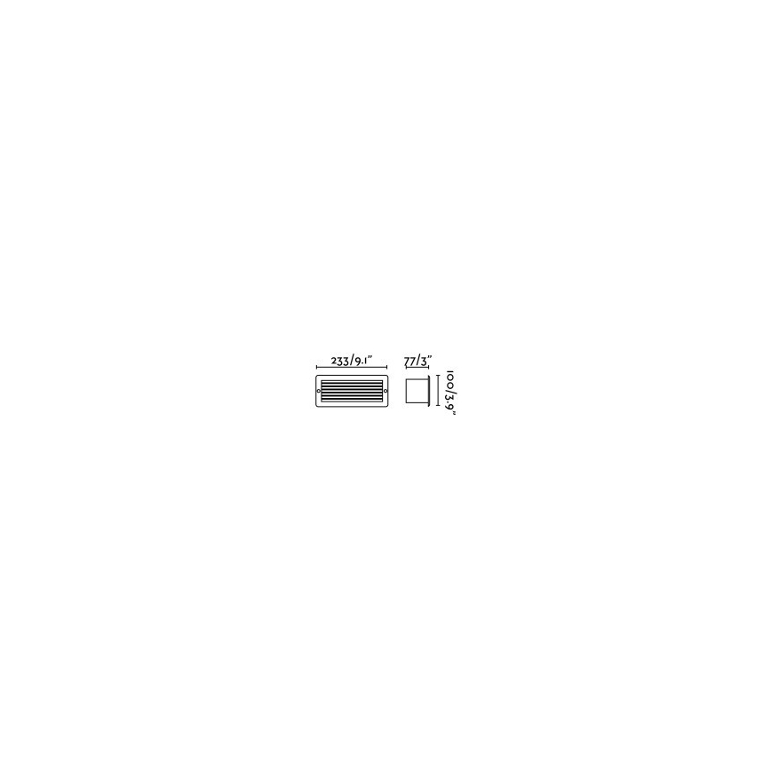 FARO 72094 - įleidžiamas lauko LED šviestuvas STRIPE-1 LED/5W/230V IP54
