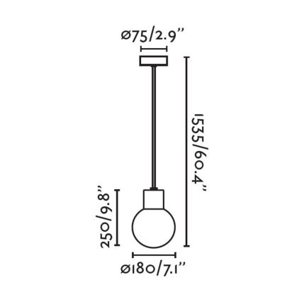 FARO 74427C-01 - Lauko pakabinamas sietynas MOON 1xE27/15W/230V IP44