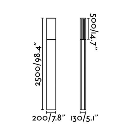 FARO 74444E - Lauko šviestuvas DATNA 2G11/36W/230V IP65