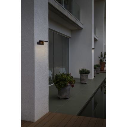 FARO 74456 - LED saulės sieninis šviestuvas su jutikliu LUMA LED/5W/3,7/230V IP65 antracitas