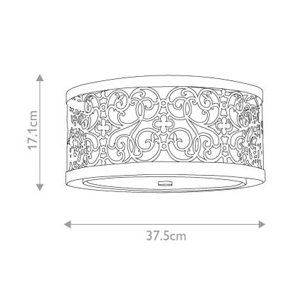 Feiss - Lubinis šviestuvas ARABESQUE 2xE27/40W/230V auksinis