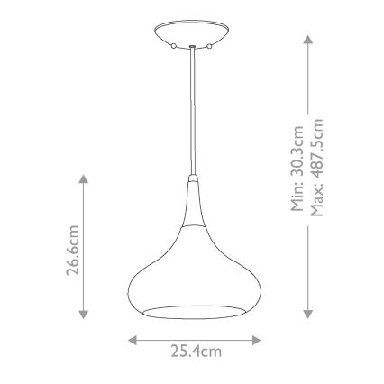 Feiss - pakabinamas šviestuvas BESO ant laido 1xE27/60W/230V Ø 25,4 cm juodas/varinis