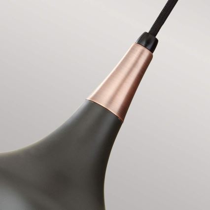 Feiss - Pakabinamas šviestuvas ant laido BESO 1xE27/60W/230V Ø 17,9 cm juodas/varinis