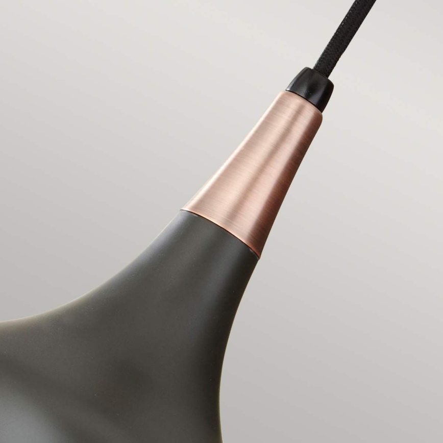 Feiss - Pakabinamas šviestuvas ant laido BESO 1xE27/60W/230V Ø 17,9 cm juodas/varinis