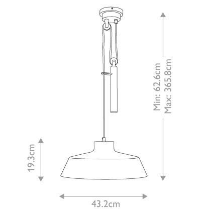 Feiss - Pakabinamas sietynas CANDOR 1xE27/60W/230V